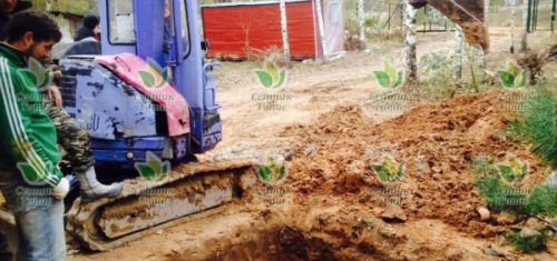 Монтаж топас экскаватором