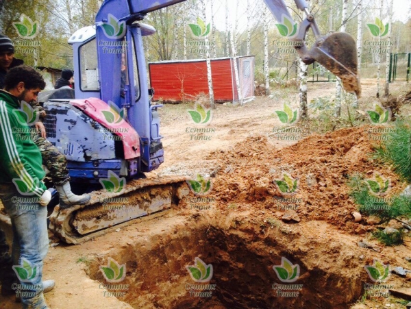 Монтаж топас экскаватором